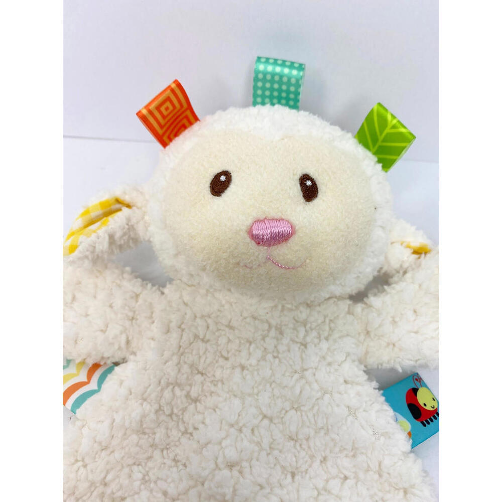 Mary Meyer Taggies Sherbet Lamb Plush Security Blanket Baby Lovey Satin Tags - Picture 4 of 9